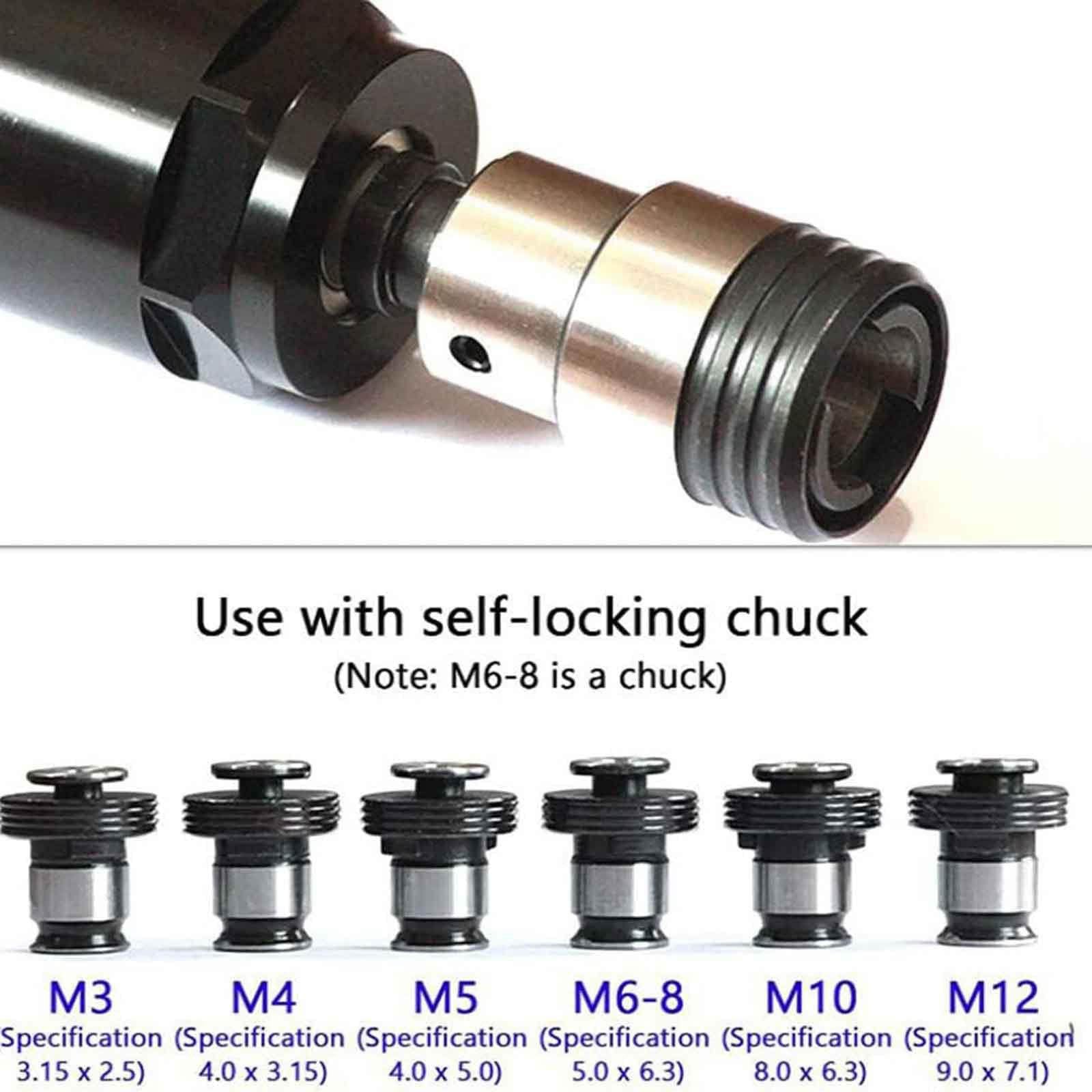 M3-M12 Macchina per Maschiatura Pneumatica, Utensile per Maschiatura con Trapano Pneumatico Portatile, 5-7 Mpa, 850 Giri/Min, con 6 Mandrini, per Maschiatura di Acciaio, Ferro, Rame
