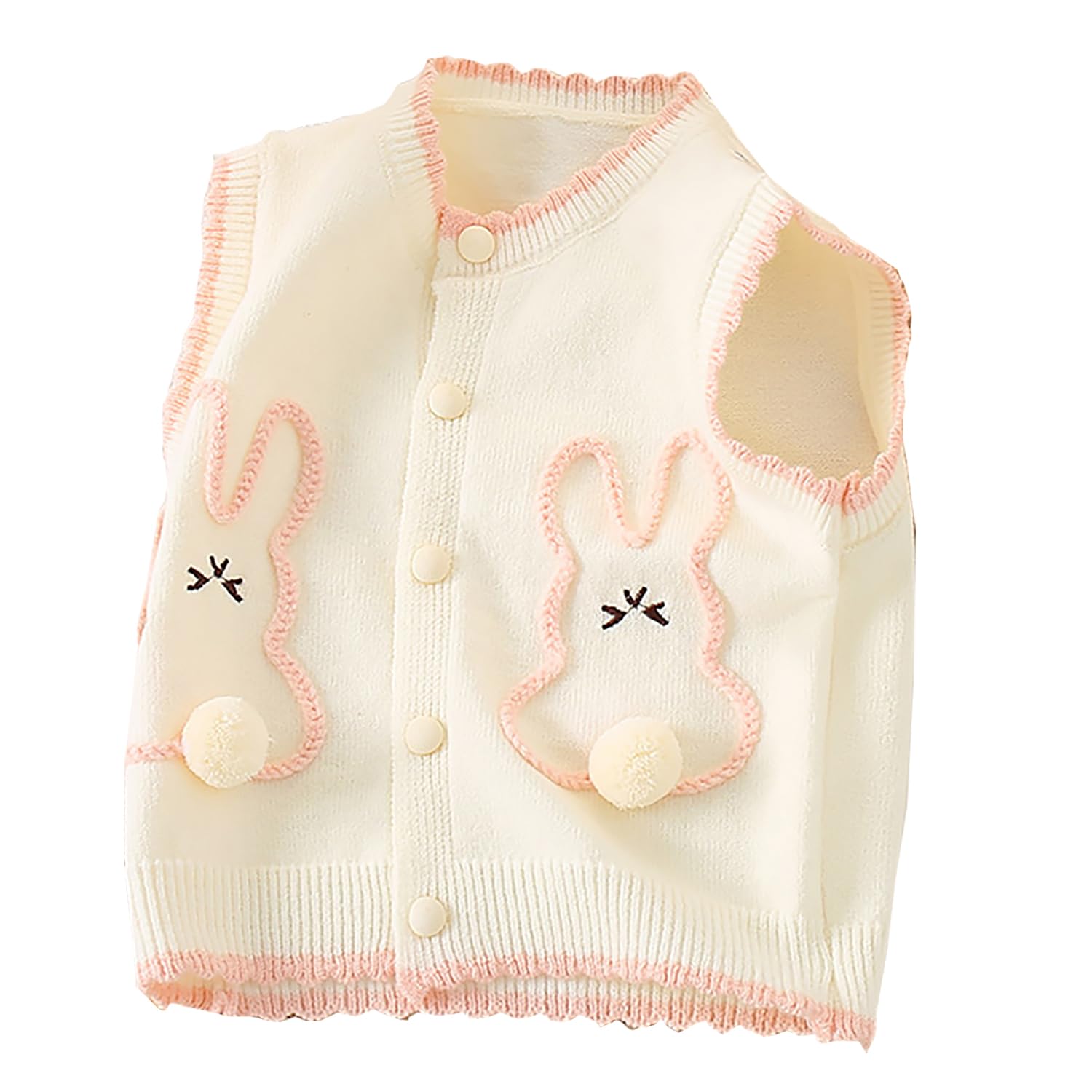 Kleinkind Mädchen Pullover Weste Kinder Knopf Strickpullover Weste Größe 2-7T