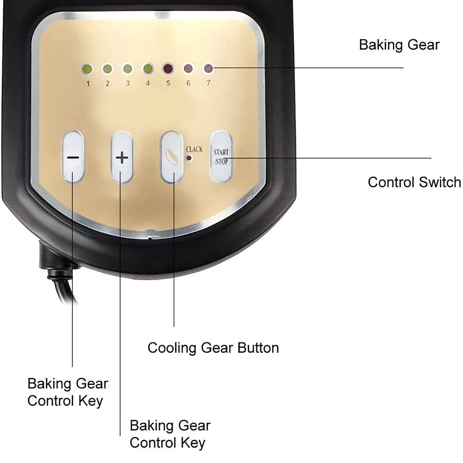 Tostatrice automatica per caffè, tostatrice elettrica professionale per chicchi di caffè, aria calda regolabile a 7 marce, cottura e raffreddamento automatici, capacità 1600 W 300 g, per cas