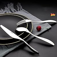 Vista 6 de 40-Piece Silverware Set for 8, Premium Food Grade Stainless Steel Flatware Sets, Mirror Polished Cutlery Set Includes Spoons Forks Knives