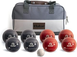 Elakai Outdoor Games for Adults and Family Beach Backyard Camping Bocce Ball Set 107mm