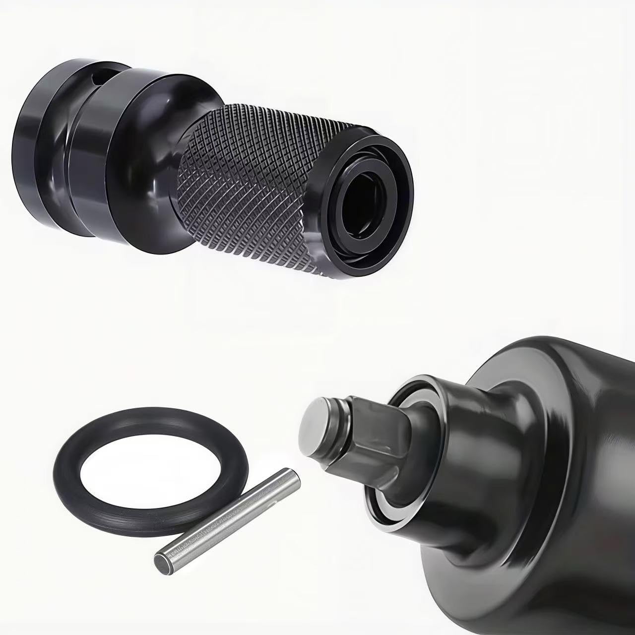 1/2-Inch Square Drive to 1/4-Inch Hex Adapter, Quick Release Socket Adapter Converter for Impact Drivers and Ratchet Wrenches