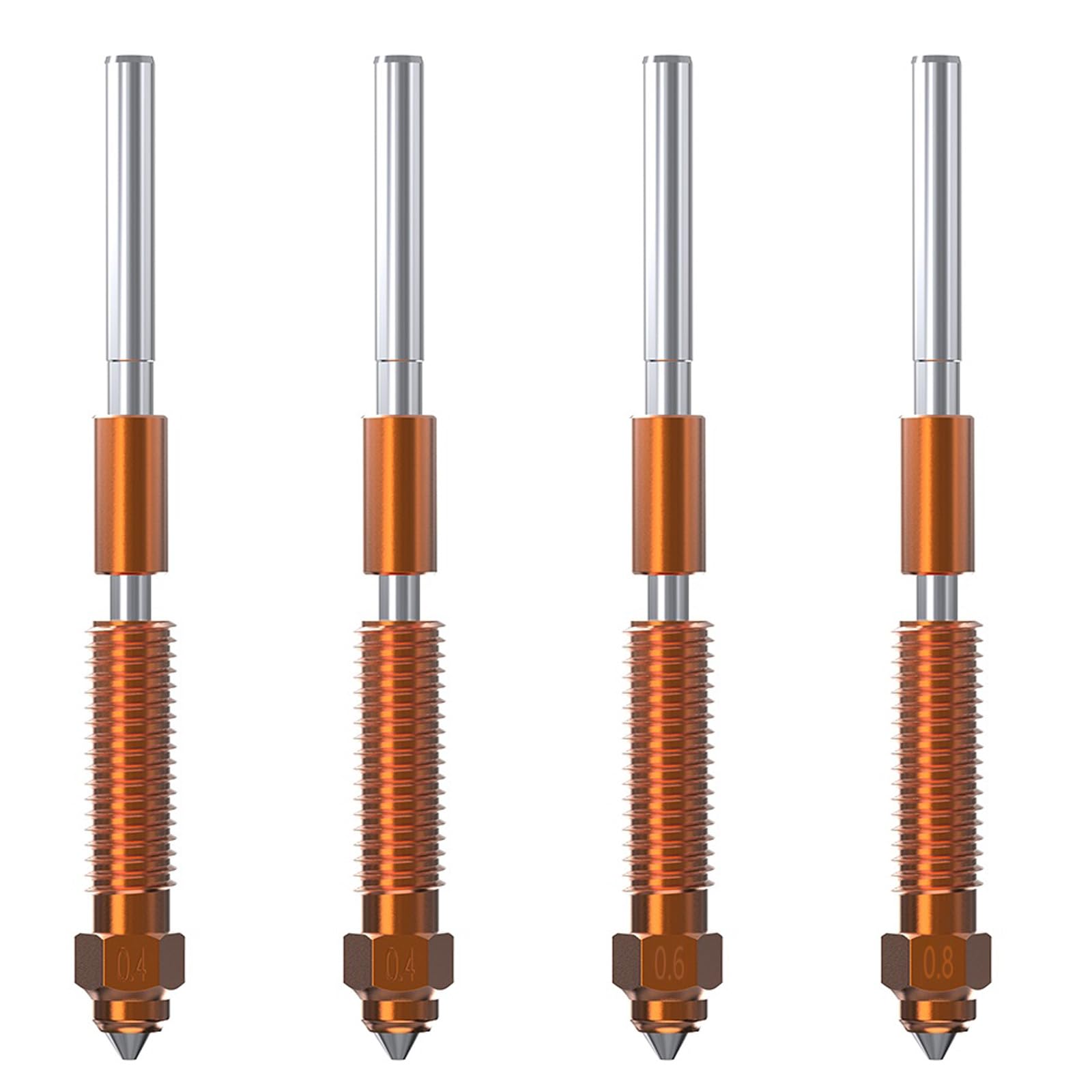 Creality K1C Nozzles 0.4mm*2+ 0.6mm*1+0.8mm*1, Quick-Swap 3D Printer Nozzle Kit, Nozzles Copper Alloy and Hardened Steel Nozzle Suitable for Various Consumables Printing-image-28