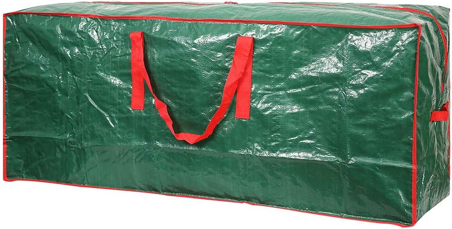 Christmas Tree Storage Bag - Fits Up to 7.5 ft Holiday Xmas Disassembled Trees with Durable Reinforced Handles & Dual Zipper - Waterproof Material Protects from Dust, Moisture & Insects (Green)