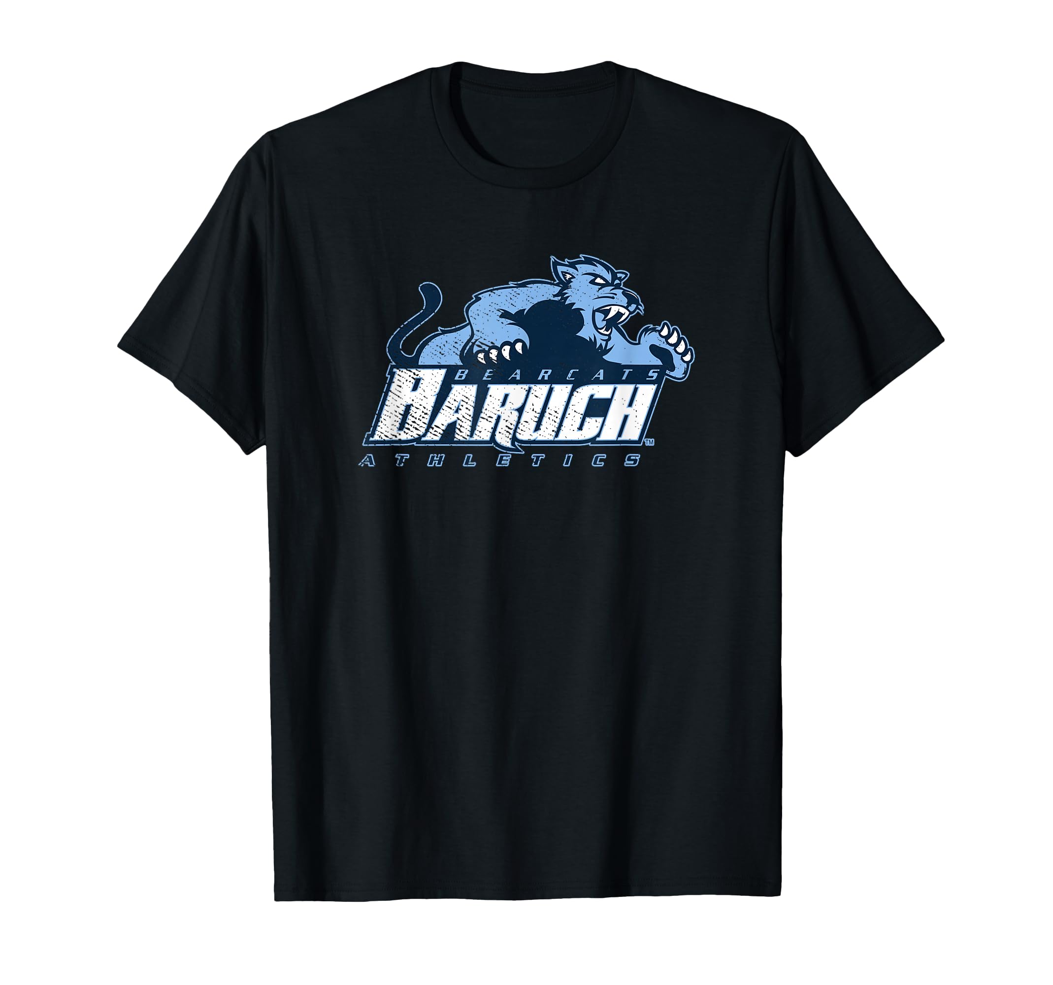 Campus Lab Baruch College Bearcats Athletics Logo T-Shirt - Unisex-Adults, Kids - Black - Short Sleeve - Crew Neck - Classic Fit - 100% Cotton - Small