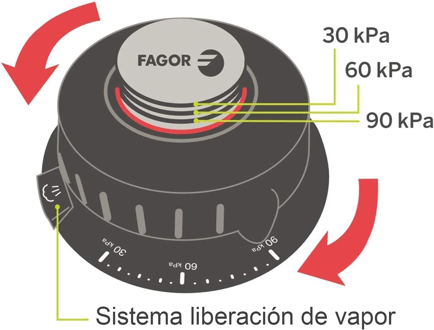 Fagor Dual Xpress Pressure Cooker, 6 + 4 L, Induction, Express Super Fast, 18/10 Stainless Steel, All Types of Kitchens, Pressure Regulator, 5 Safety Systems, with Basket
