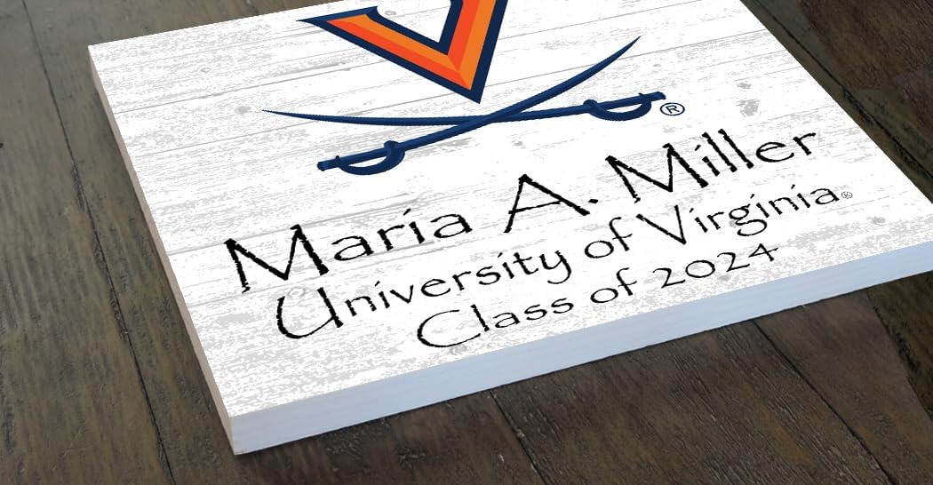University of Virginia Class Year Plaque with Name - Gift for New UVA Students, Alumni or Graduation