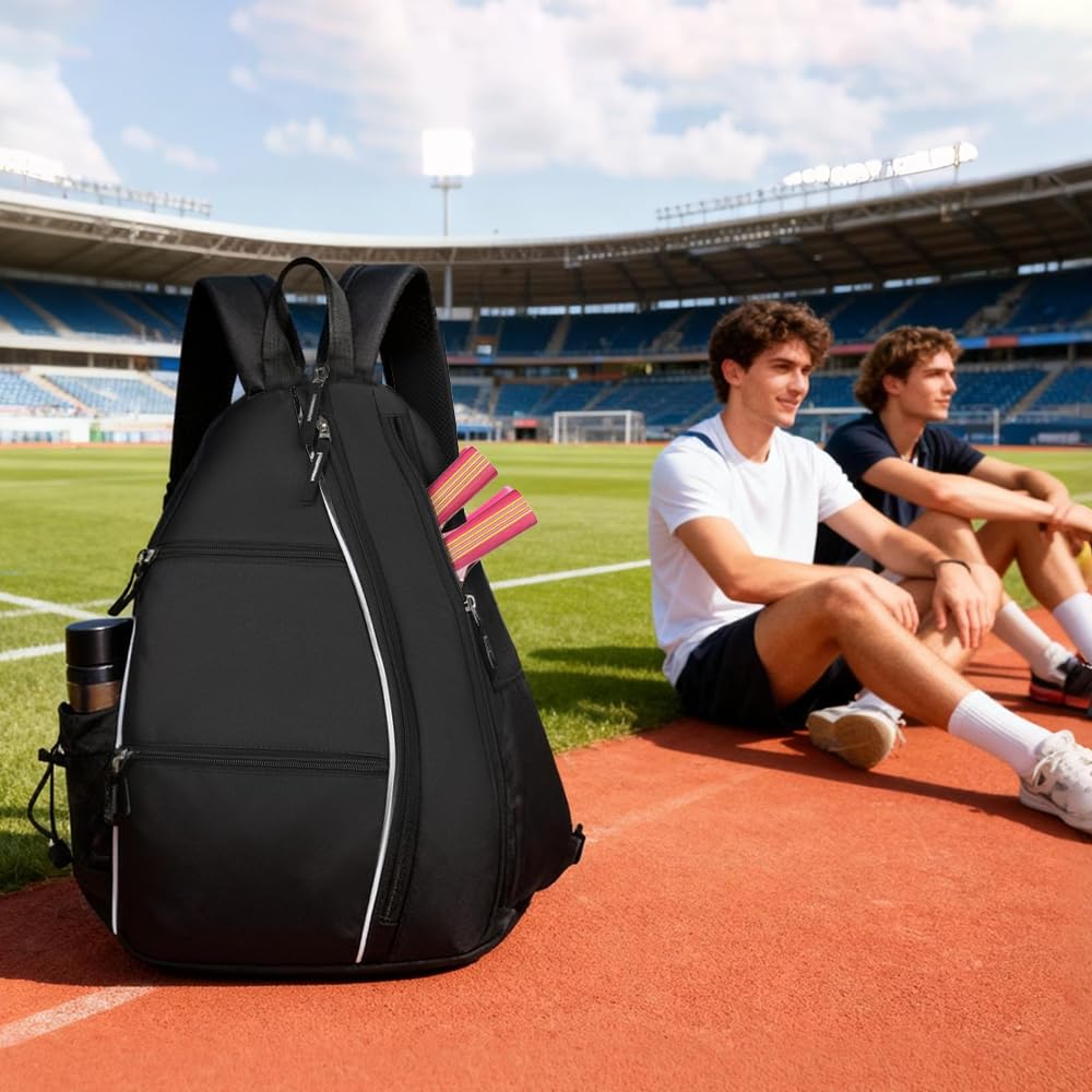 Zaino da Tennis Unisex,Porta Racchetta Tennis con Scomparto,Zaino da Palestra per Laptop, Casual, Scuola, Sportivo