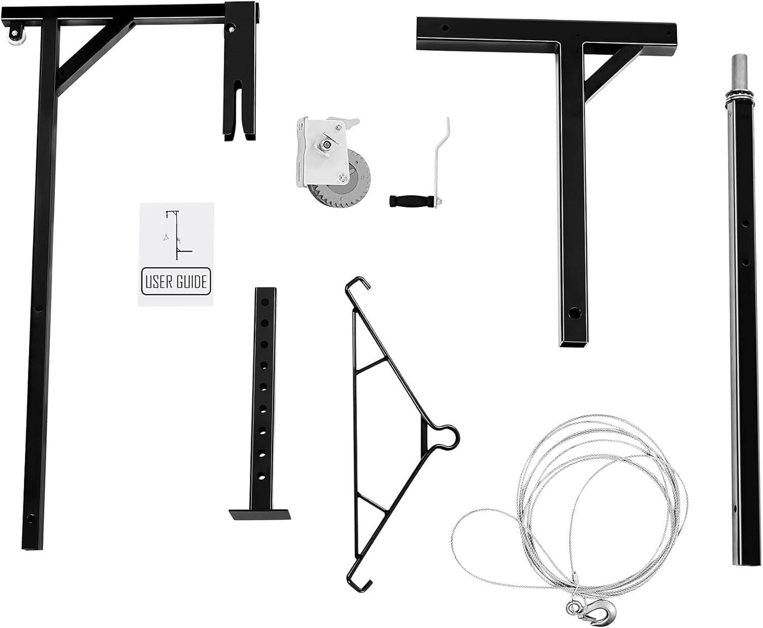 KNINE OUTDOORS Portable Game Hoist with 450 Pounds Capacity Truck Hitch Mount Deer Hanger with 360 Degree Swivel Complete Hoist Kit with Winch and Gambrel for Hunting Season Game up to 450lb : Sports & Outdoors