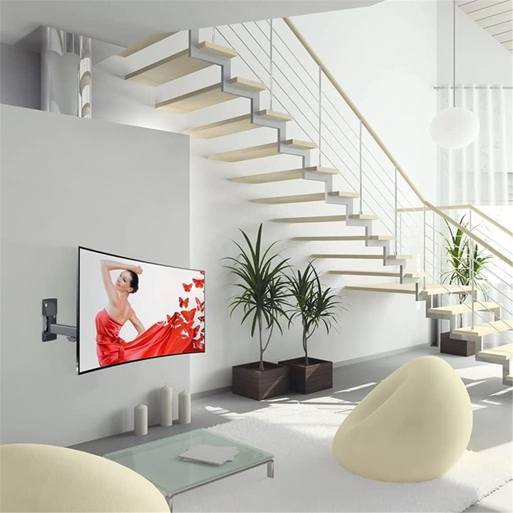 14-40 Inch Tv Rack Universal Rotating Telescopic Storages Wall Mount Bracket Black Household Accessories