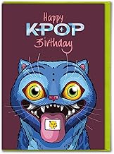 Brainbox Candy - Funny K-Pop Demon Hunters Birthday Cards - 'K-Pop Birthday' - Greeting Cards For Her - Birthday Humour Cards For Women Girls Friends