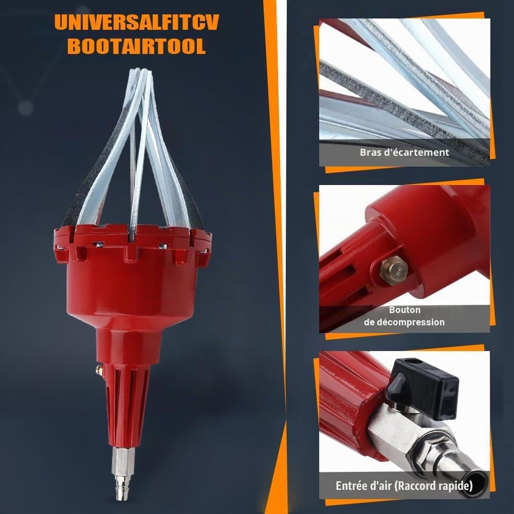 NEWFUN Expandeur Soufflet de Cardan, Jeu d'outils pour Le Montage d'arbres de Transmission avec cône pour Le Montage de Douilles de Traction 20-100 mm