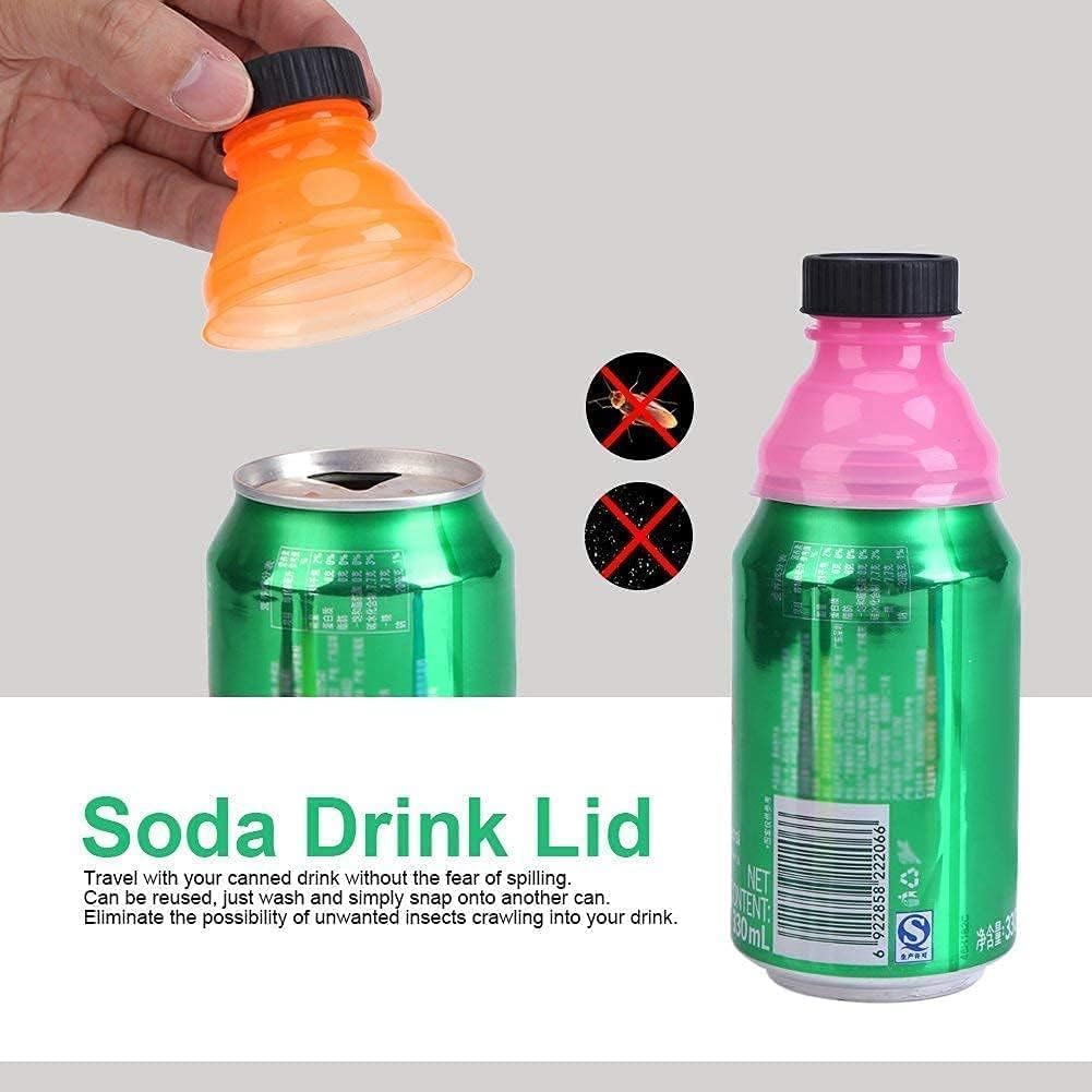 Lot de 3 bouchons adaptateurs pour canettes de 330 ml avec bouchon à vis – Couleurs assorties – Réutilisables et lavables – Idéal pour boissons fraîches et sans gaspillage