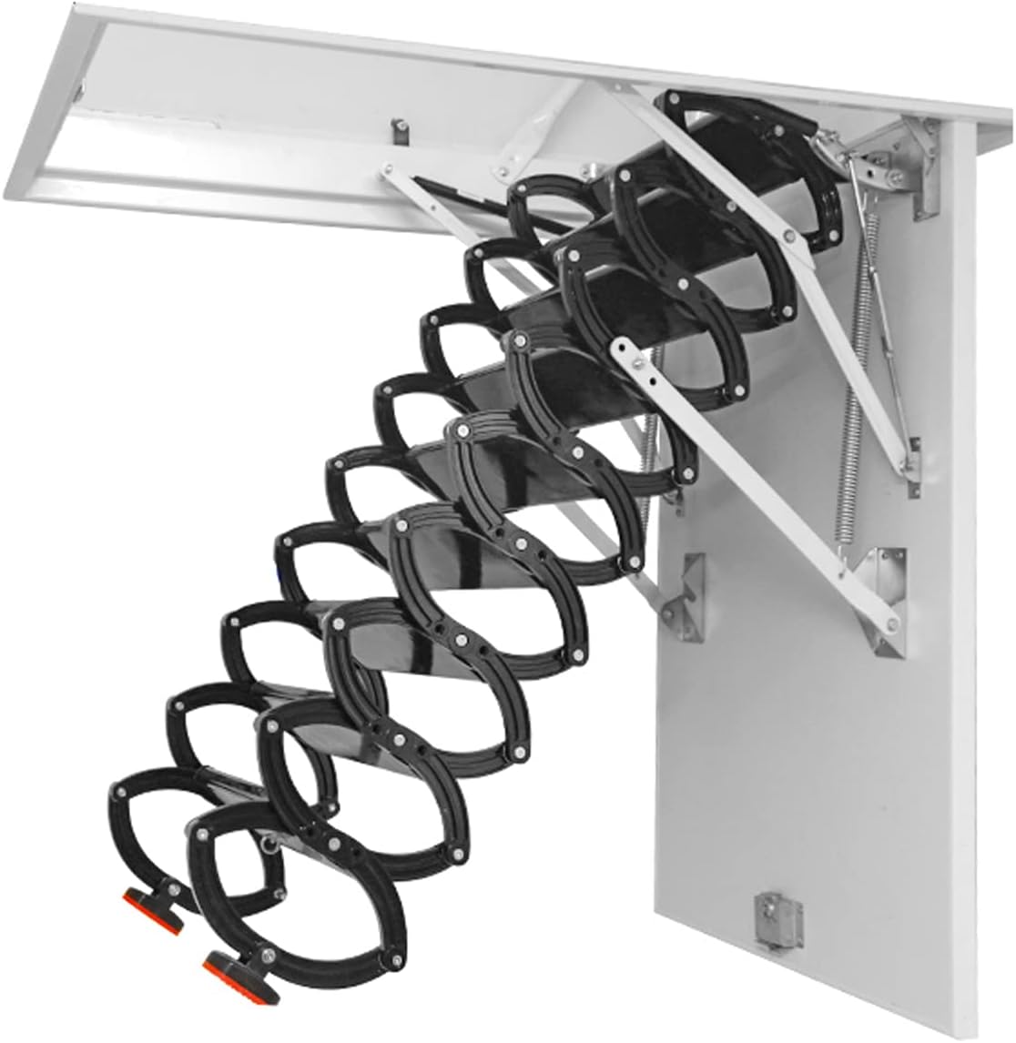 Attic Extension Loft Ladder Indoor Attic Ceiling Pulling Down Ladder Folding Telescopic Titanium