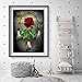 VONBOR Diamond Art Painting Kits for Adults Flowers，5D Full Round Drill Diamond Art Rose Love，Piant with Diamonds Dots Gem Art Craft Set Picture Valentine's Day Gift as Home Wall Decor(12
