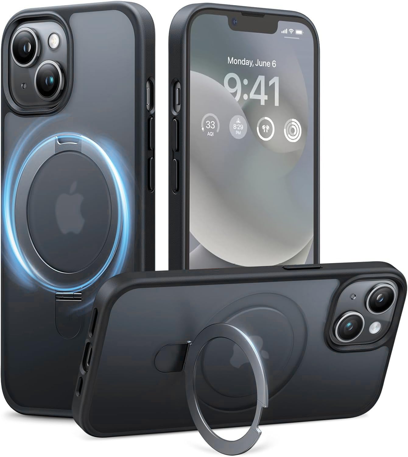 DIZORO iPhone 16 Plus Case with Magnetic Stand -1