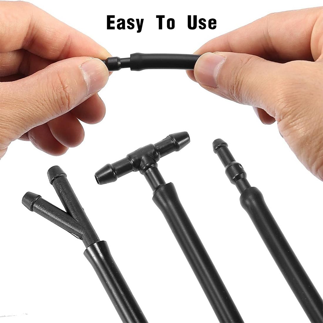 60 Pezzi Connettori Per Tubi Tergicristallo Auto 4mm - Kit Universale Per Lavavetri Parabrezza - Foto 2