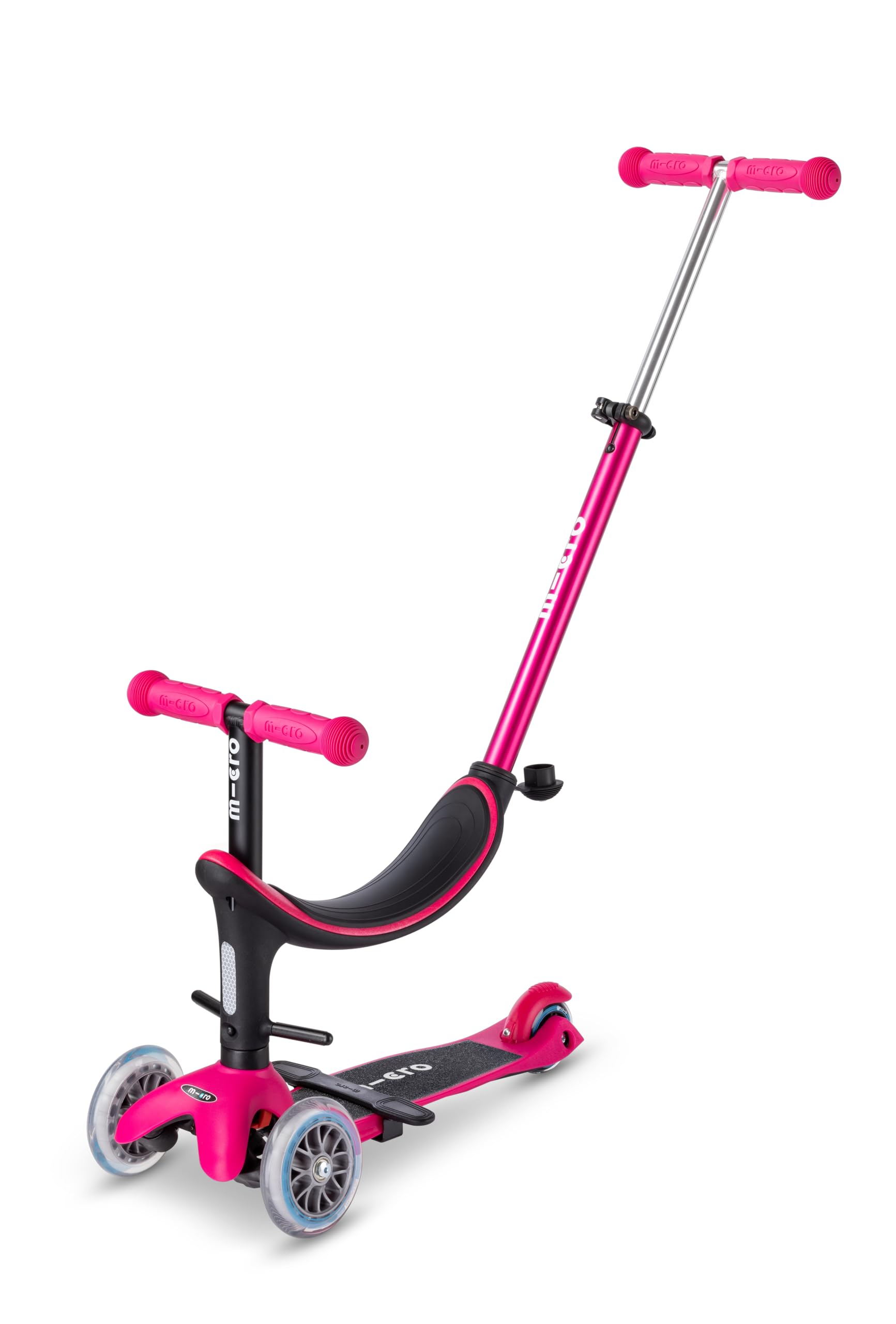 Micro | Mini Micro 3-in-1 Revolution Scooter | 3-Wheel Scooter | Adjustable Handlebar | 1-6 Years | Pink