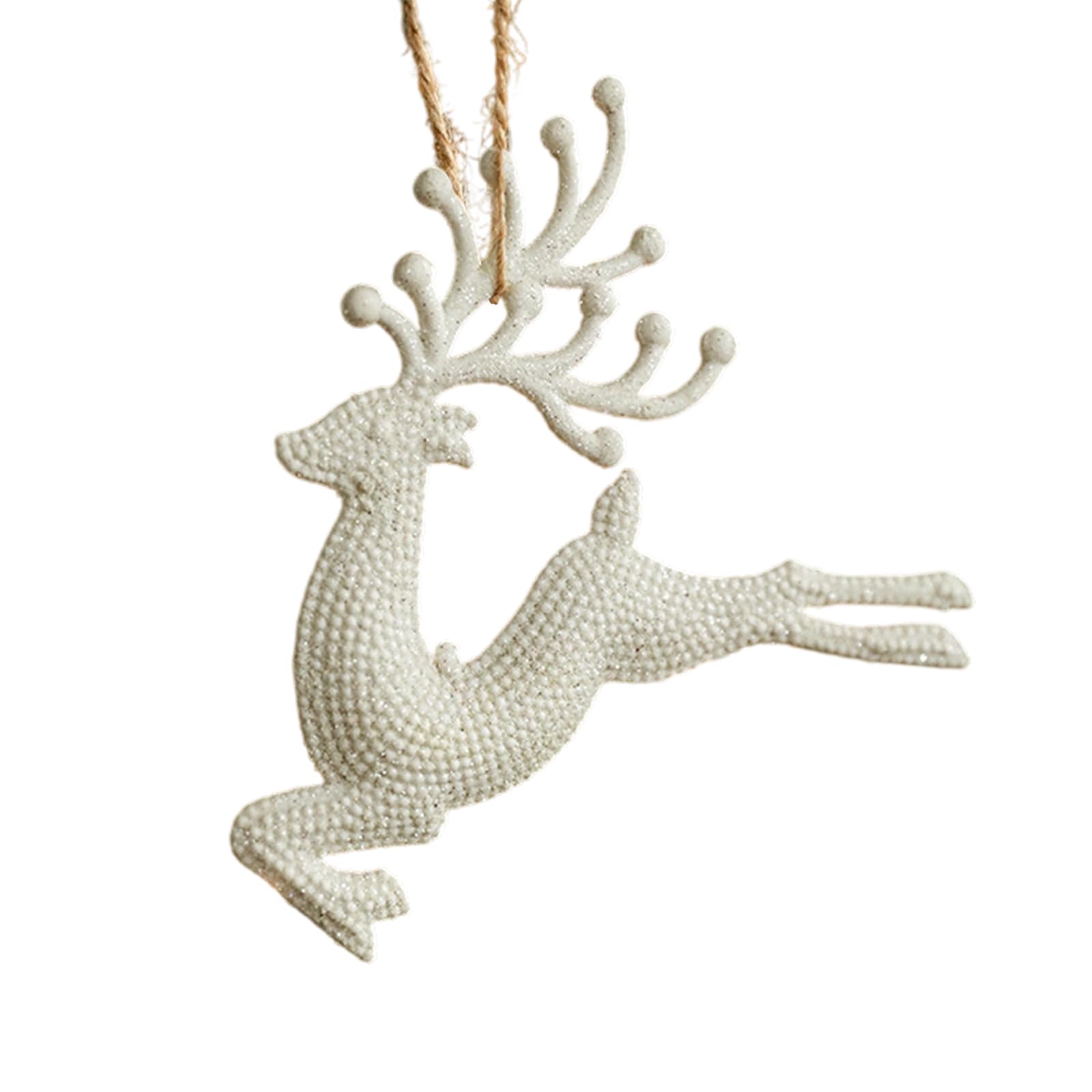 Shatterproof Holiday Tree Decoration Star/Reindeer/Bowknot/Snowflake Shape Hanging Ornament Christmas Tree Decoration Star and Reindeer Ornament