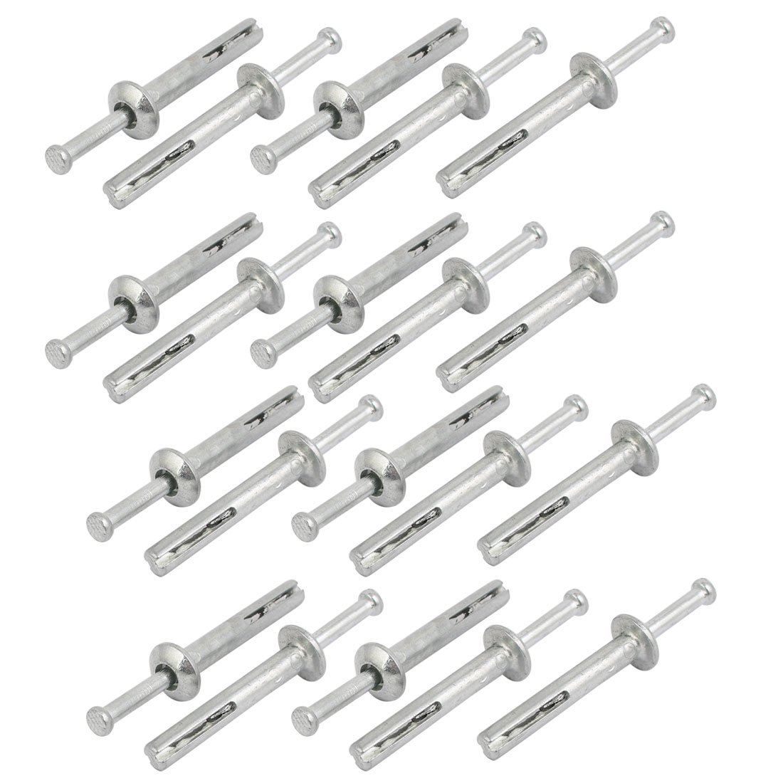 Aexit 6mm Dia Fastener 40mm Depth Zinc Alloy Hammer Drive Anchor Expansion Bolt 20pcs Model:92as382qo38