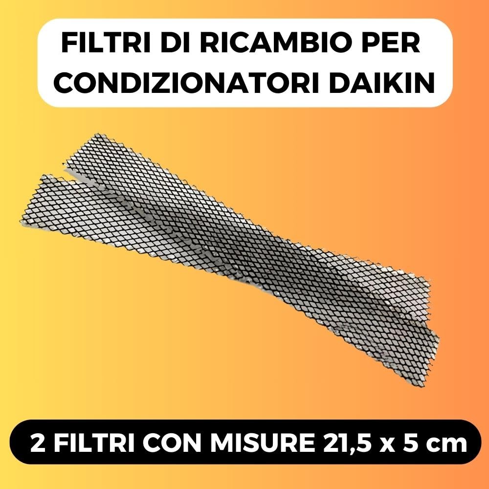 Easyricambi 2 Filtri Condizionatore (215x50mm) Filtro Aria Condizionata, Ricambi Climatizzatore Sostitutivo per filtri DAIKIN FT (Y) JFTYS-B 18 20 25 35 FTX (FTXD AZKZ) (D) J-B CTX 25 35 SIESTA