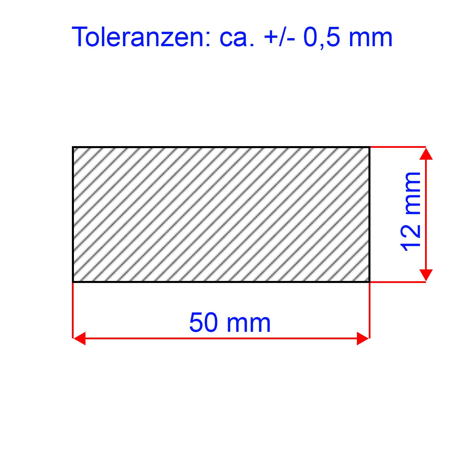 Stahl Flachprofil aus hochwertigem S235JRC+C Blankstahl St37 - Flachmaterial kaltgezogen - Flachstange Länge 1000mm, Gr. 50x12mm - Ideal für Baubranche, Stahl- & Maschinenbau