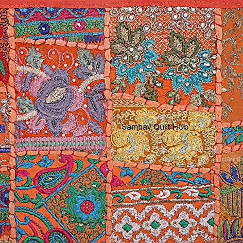 Broder un patchwork sur un coussin - Marie Claire