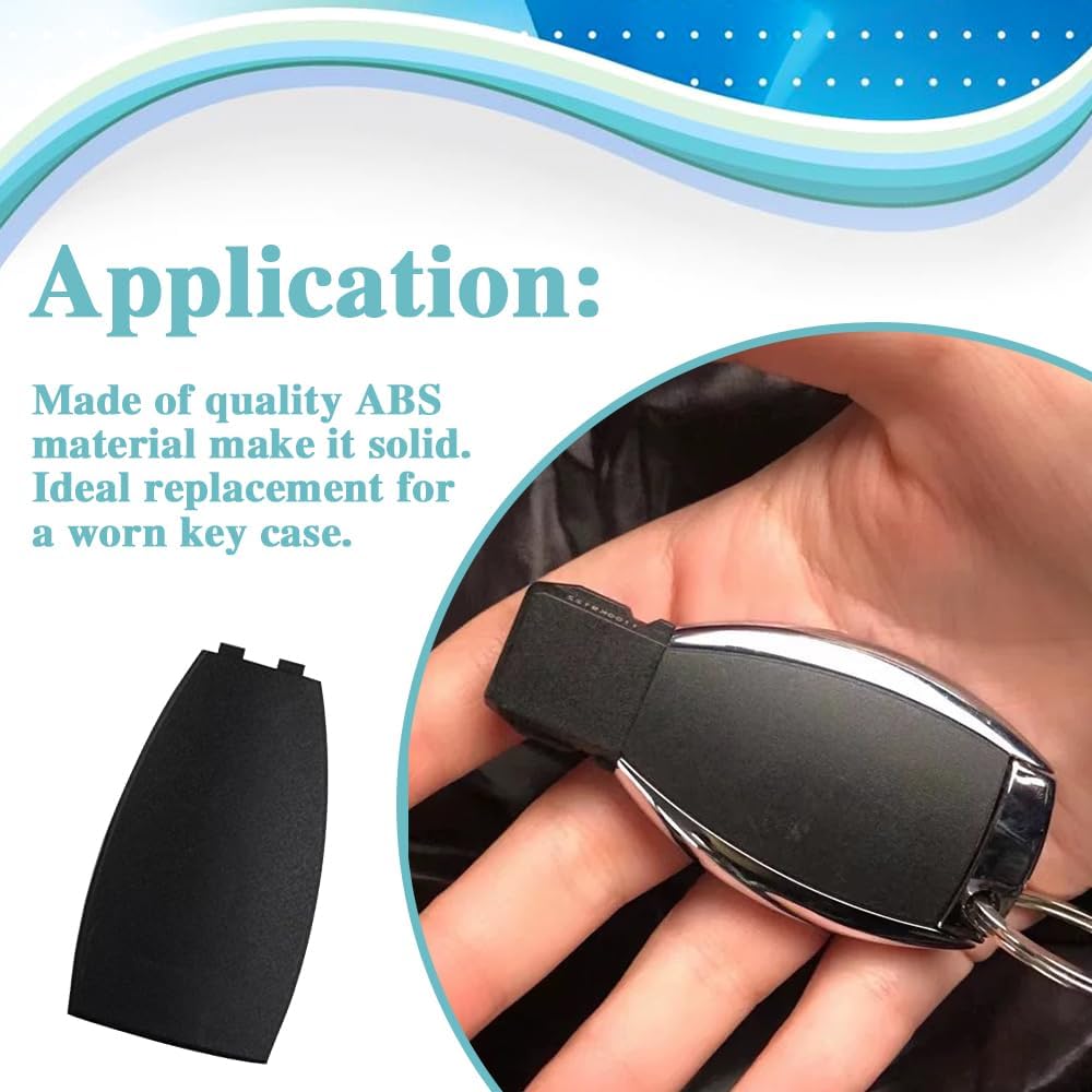 Car Key Rear Cover Replacement, Key Fob Cover, Auto Accessories Key Shell Case Compatible with B-Class C-Class E-Class W204 3 Buttons Car Key Fob Case