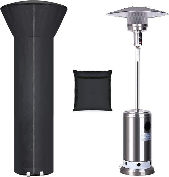 Patio Heater Covers with Zipper and Storage Bag,Waterproof