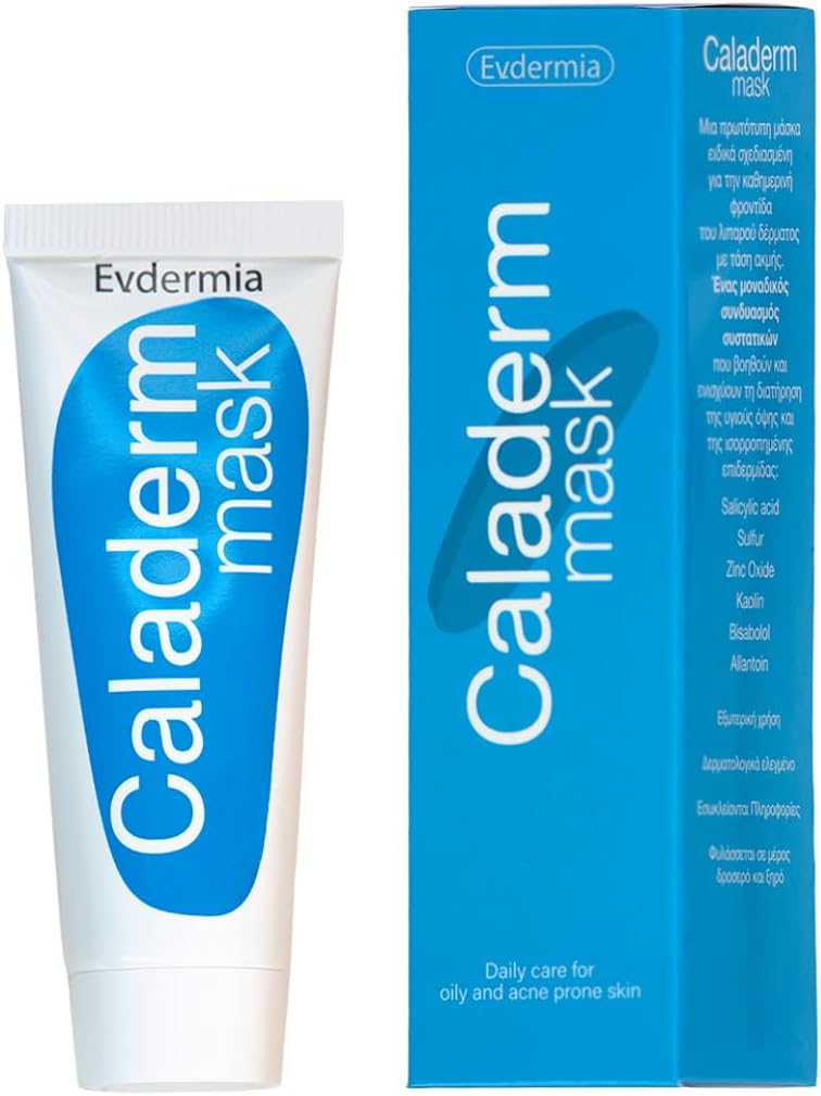 Daily Care For Oily, Acne-Prone Skin and Facial Red Spots - Soothing Sebum, Regulating Clay Mask - Evdermia Caladerm Mask 30ml