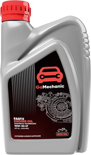 GoMechanic Scooter Engine Oil 800 ml - Premium Engine Oil FASTX 4T 10W 30 SL Jaso MB2 High Performance Longer Protection for Scooter & Scooty -...