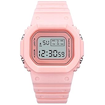 Swadesi Stuff Digital Multi Color Back 7 Light Day/Date Watch for Boys & Girls