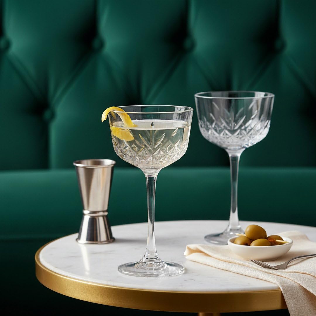 1930s Nick & Nora Cocktail Glasses - Set of 2 -6