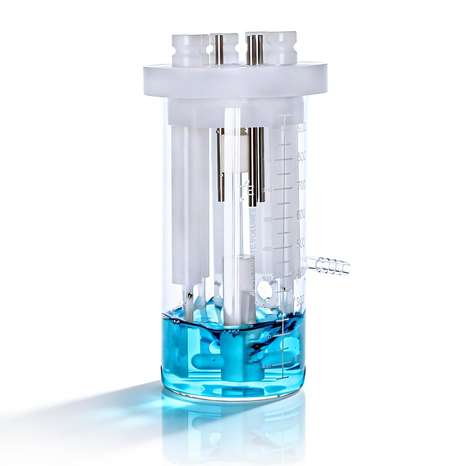Agitador magnético de biopelícula de 1000 ml, reactor de biopelícula de vidrio de borosilicato alto, con agitación magnética, recipiente de cultivo anaeróbico de grado de laboratorio, para uso en