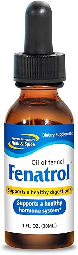 North American Herb & Spice Fenatrol - Aceite de hinojo silvestre de 1 fl. oz. - Apoya la digestión saludable y un sistema hormonal y urinario