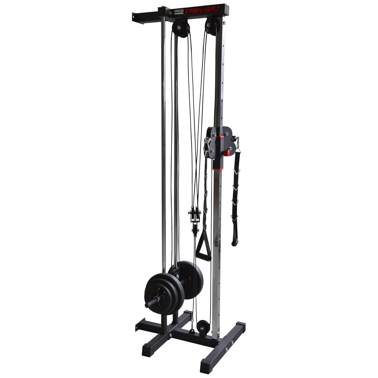 TrainHard Strength Training Station with Lat Pull Cable Pulley for Wall Mounting Lat Pull Machine Lat Pull Tower Cable Tower