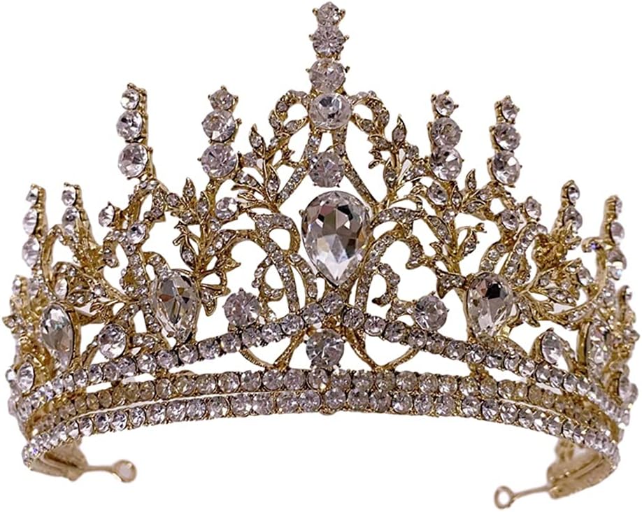 ブライダルウェディング用スタークラウンラインストーンティアラスターヘッドドレスハンドメイドクリスタルヘアアクセサリーヘッド