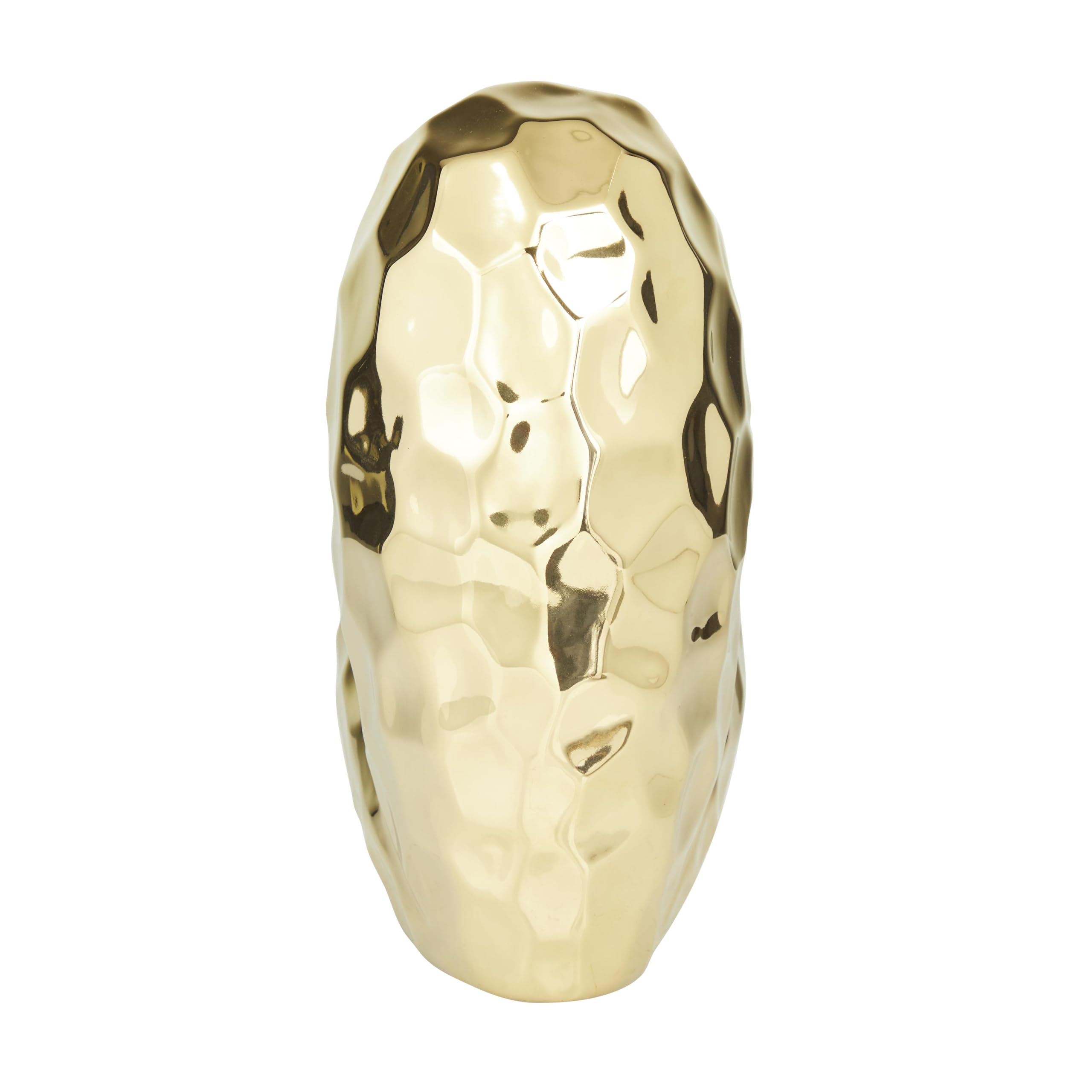 Deco 79 Escultura, Porcelana, Oro, 8 x 3 x 8 Pulgadas