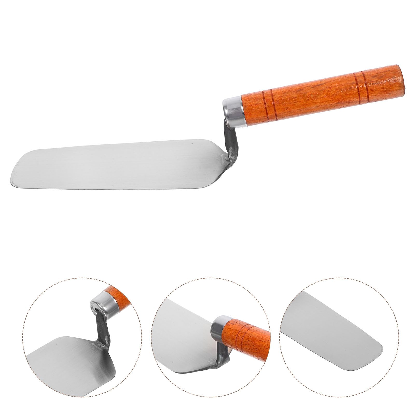 DOITOOL Cazzuola per Intonaco in Acciaio Inossidabile 45# Impugnatura Ergonomica Utensile per Finitura Liscia di Muratura e Cemento Set Professionale Versatile per Lavori Interni ed