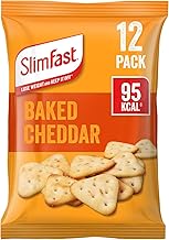 SlimFast Cheddar Bites Snack Bag, Crunchy, Tasty Low Calorie Snack, 12 x 22g Multipack