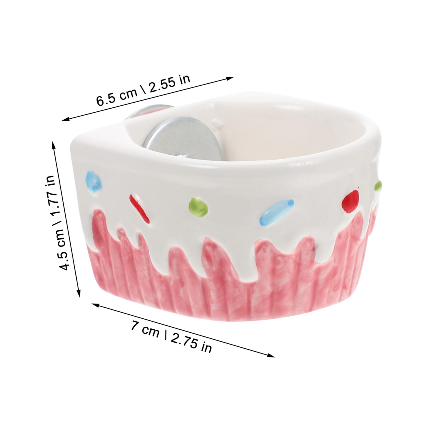 Parliky Rabbit Bowl Pet Feeding Bowl Ceramic Guinea Pig Feeder Squirrel Food Feeder Easy Wash