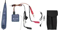 Localizador de cabo subterrâneo e detector de rastreamento de fio com indicador sonoro e visual para dados telefônicos, Internet e manutenção de comunicação, caixa ABS durável