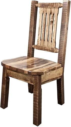 Miniatura 3 de Montana Woodworks Muebles de troncos - Silla de comedor - Colección Homestead - Manchado y lacado