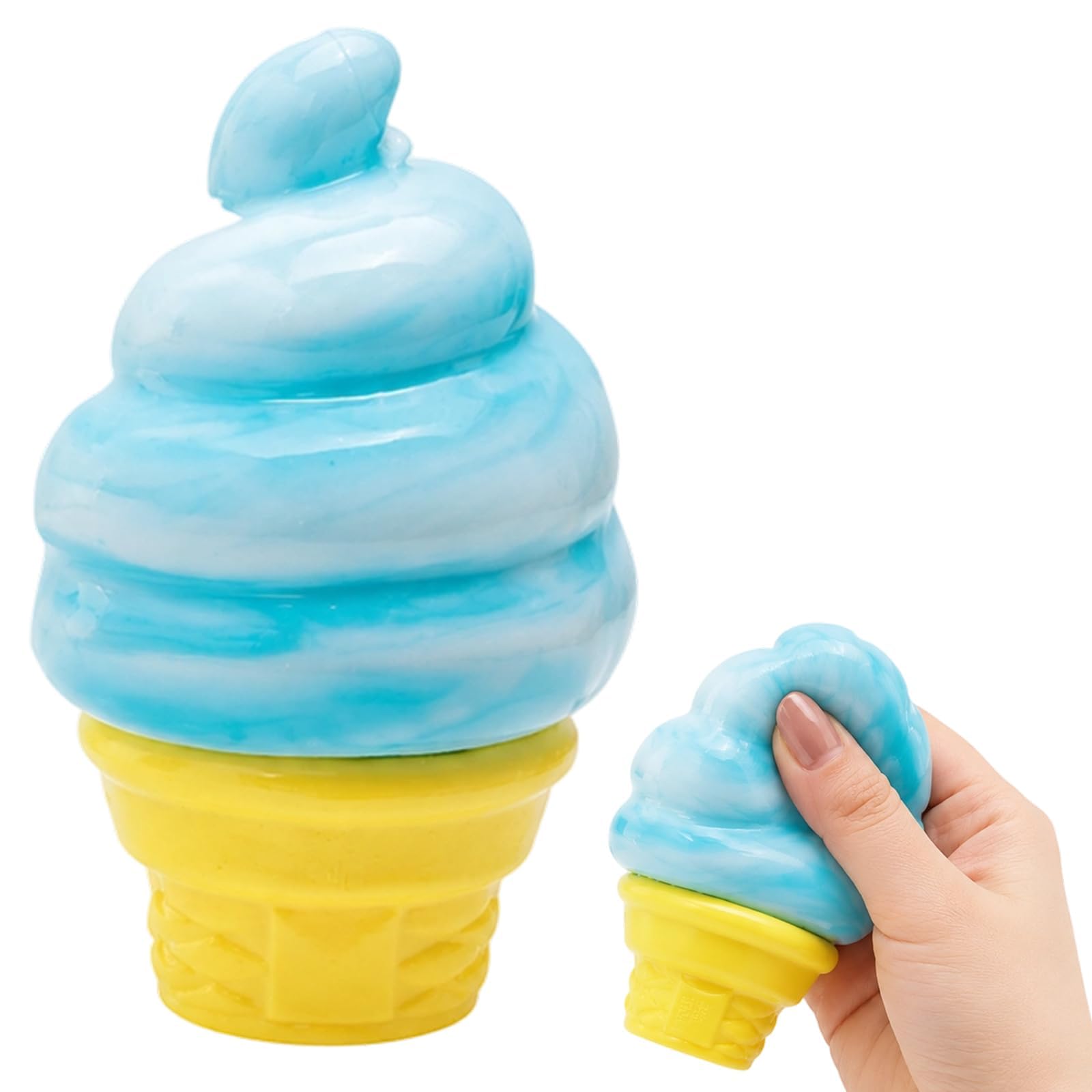 Squishy Ice Cream , Squishy, Sensory Fidget for Anxiety Relief Suitable for Hand Grip Exercises and Focus Assistance during Various Activities