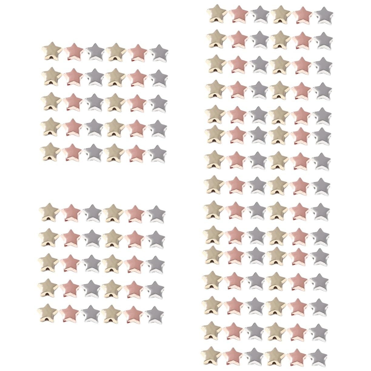 SEWACC 1500 Piezas Pentagrama Cuentas Espaciadoras Pulsera De Accesorios De Sombrero Collar De Estrella Cuentas De Letras Para Pulseras Pendientes Rellenos De Oro Encantos En