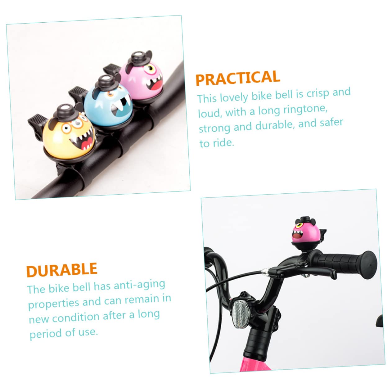 Yardwe 4stücke Cartoon Fahrradklingel Für Junge Mädchen Aus Laute Und Süße Klingel Geeignet Für Mountainbike Und Straßenrad Installieren Zubehör Für Jungen Und Mädchen