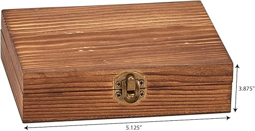 Miniatura 2 de Creative Gifts International Juego de piedras de whisky y pinzas en caja de recuerdos, bolsa para el polvo incluida para un almacenamiento seguro, 9