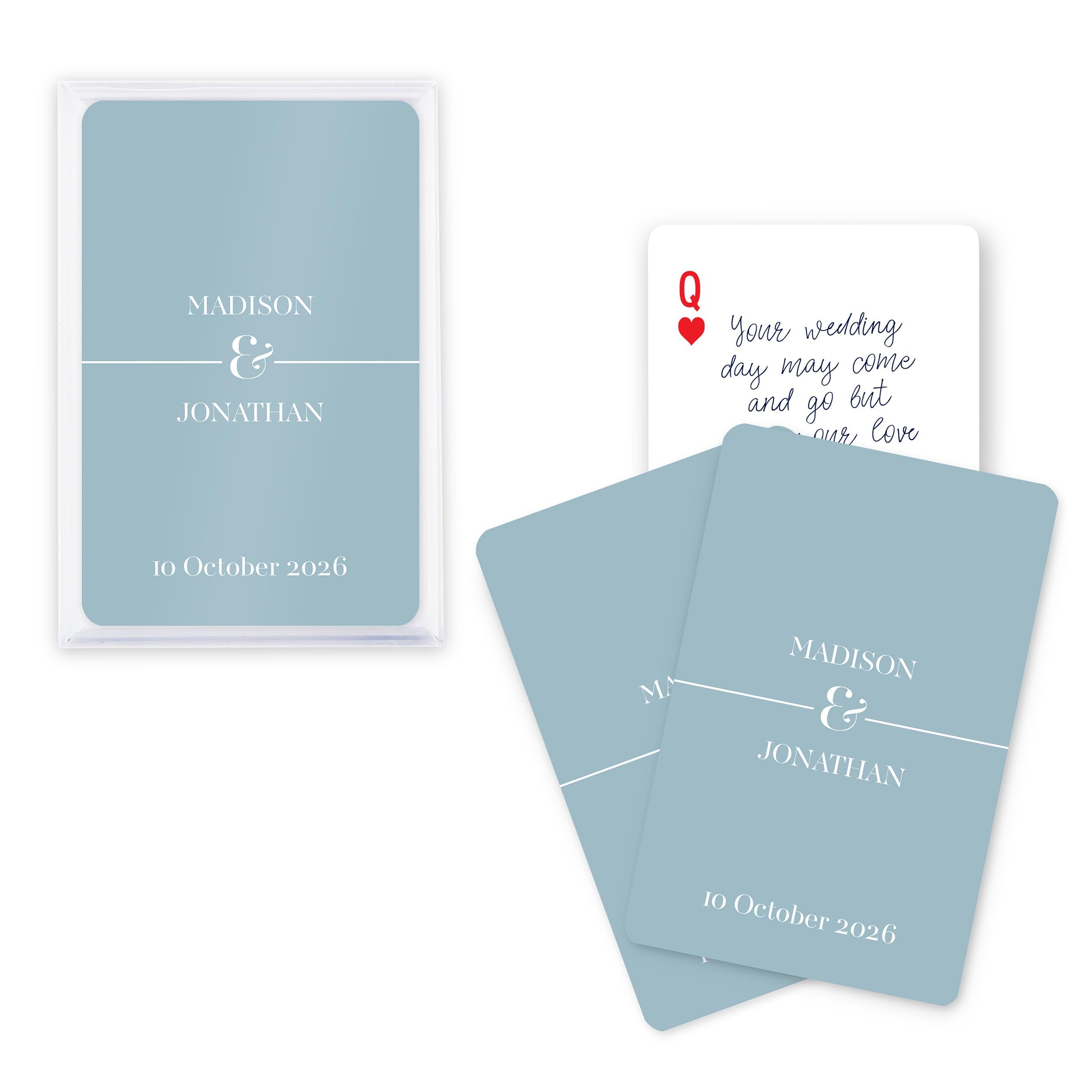 Weddingstar Custom Printed Playing Card Guest Book | Personalized Wedding or Event Sign-In Alternative - Classic Script