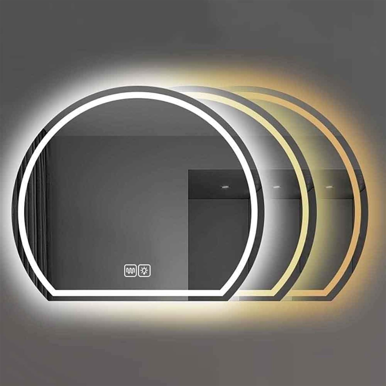 Miroir éclairé sans cadre à intensité variable 80cm pour en finir avec le manque de luminosité