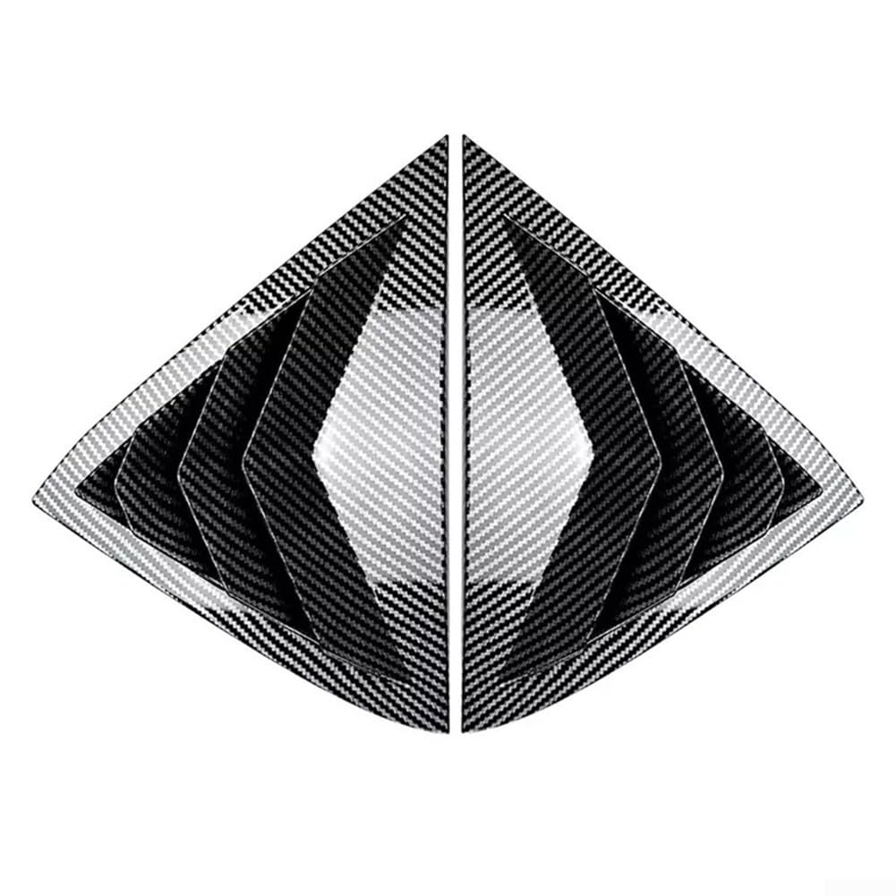 Copertura per serranda in vetro per portiera posteriore, per Ford Fiesta Mk7 Mk7.5 2008-2017, in fibra di carbonio nera, accessori per lo styling esterno sinistro e destro (fibra di carbonio)